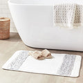 Zahari Home Sinatra Bathroom Rug Classic Bath Rug Stylish Bling Bath Mat, Size 32 x 21, White