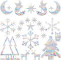 Shawula 60PCS Christmas Snowflake Window Clings Anti Collision Window Decals to Save Birds from Window Collisions Non Adhesive P
