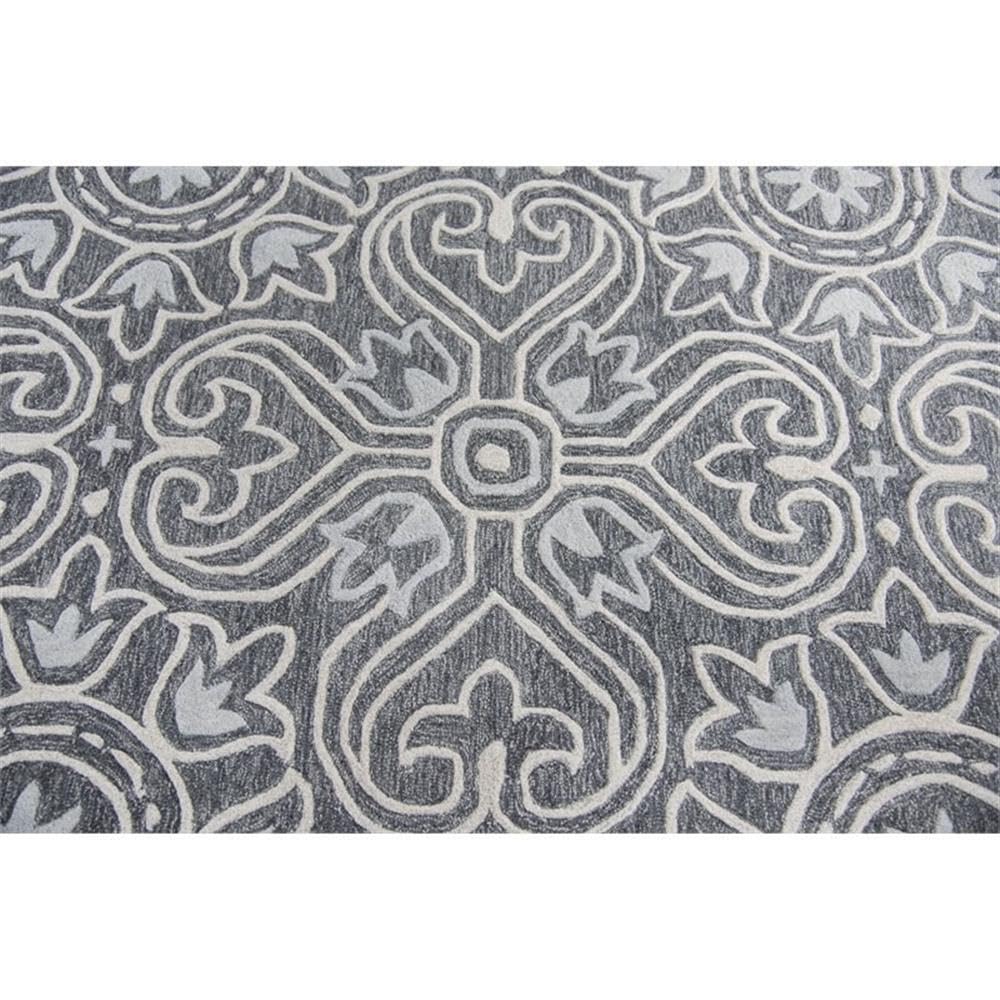 Rizzy Home Alora Decor Lavine 8' X 10' Medallion Gray/Lt. Gray/Natural Hand-Tufted Area Rug