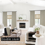 Panelsburg Modern Farmhouse Curtains For Living Room,Back Tab Hooks Pleated Farm House Style Blackout Vintage Curtains For Dinin