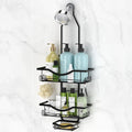 Shower Caddy Hanging Adjustable Shower Caddy, Rustproof Extended Length Shower Caddy Over Shower Head with Hooks Soap Holder, La