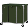 STO STO Commercial Laundry Cart with Lockable Wheels, Large 420L Industrial Rolling Laundry Hamper with Steel Frame, Removable W