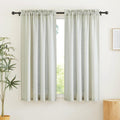 Ryb Home Sage Linen Curtains 63 Inch Length For Bedroom 2 Panels Light Filtering Privacy Semi Sheer Curtains For Kids Room Livin