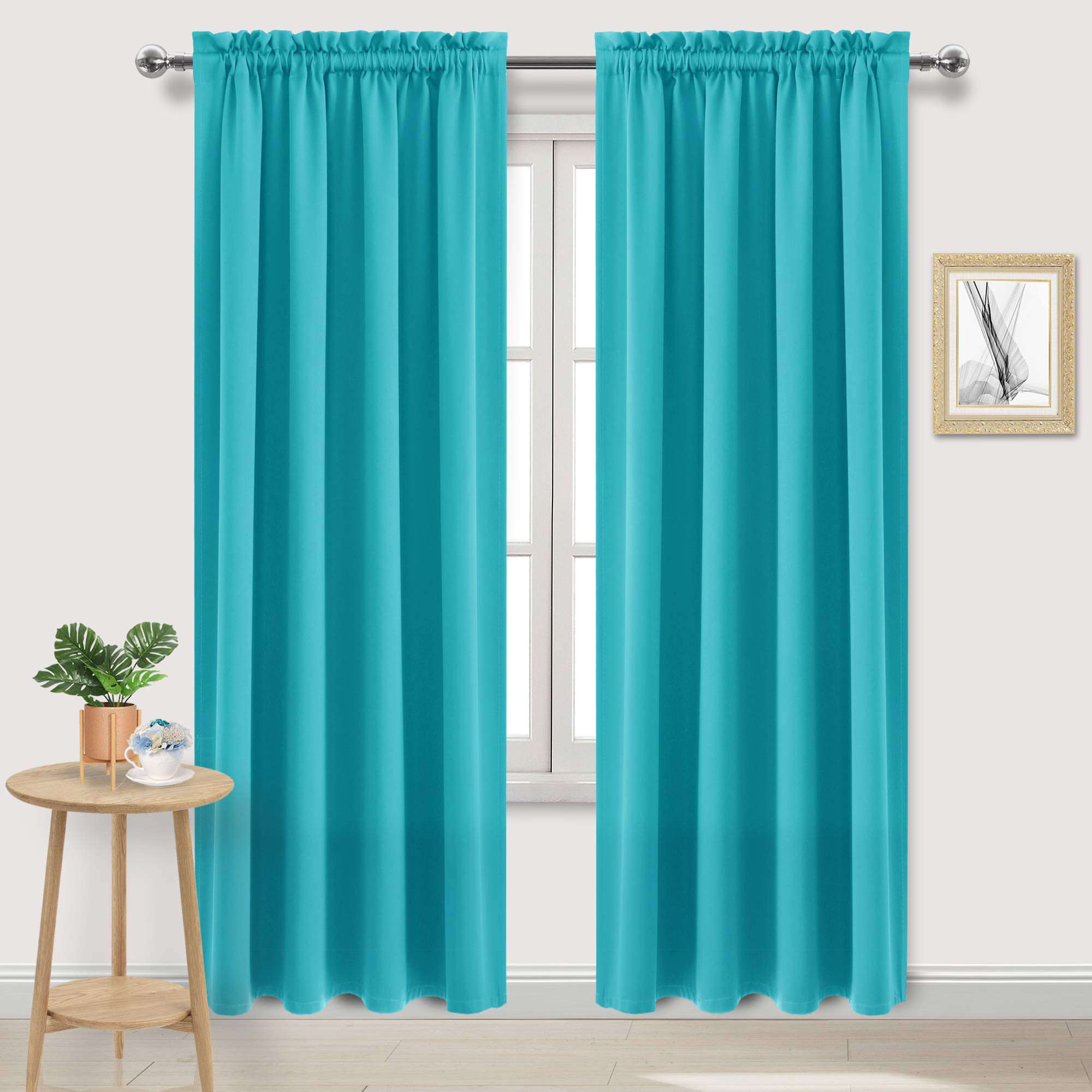Dwcn Blackout Curtains Room Darkening Thermal Insulated Bedroom Curtains Window Curtain Panels, 52 X 84 Inches Long, Set Of 2 Tu