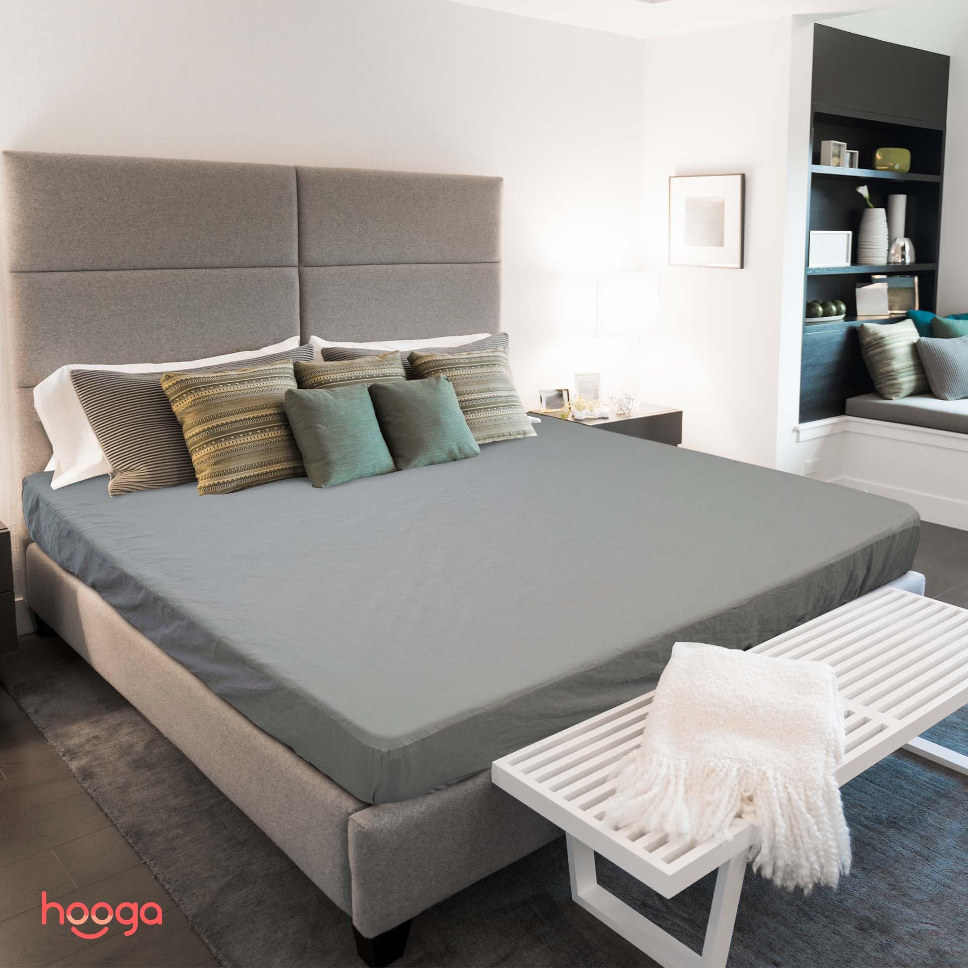 Grounding Sheet, King Size, 94% Organic Cotton 6% Conductive Silver, Fitted Earth Connected Sheets For Sleep, Pain Relief, Welln