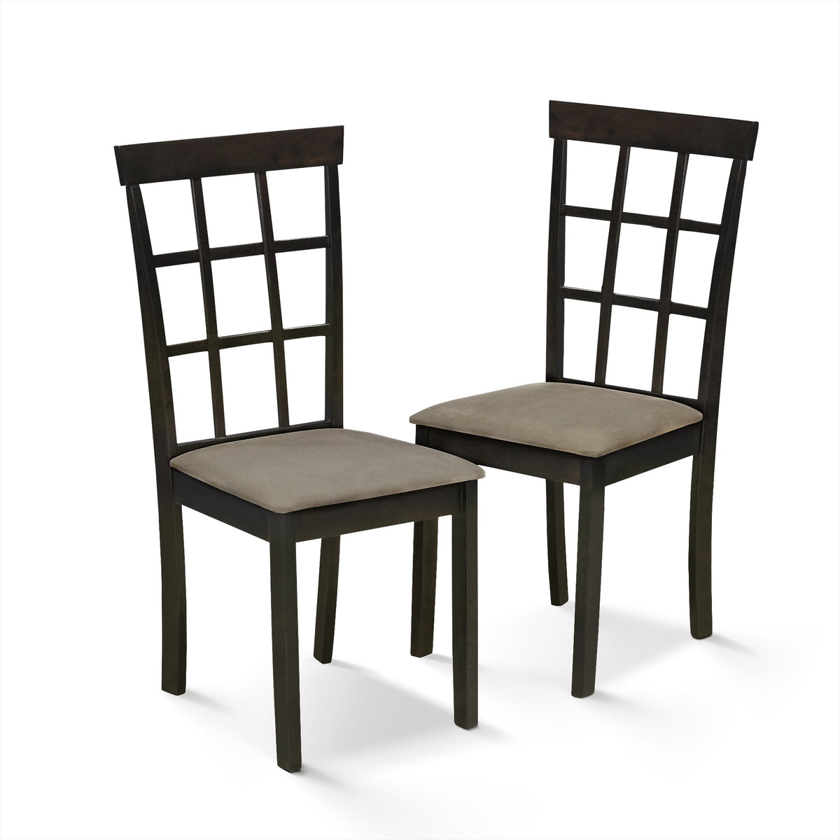 Furinno Helena Dining Chair Set, Espresso