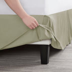 Nestl Green Twin Xl Bed Skirt - Twin Xl Size Bed Skirt 14 Inch Drop - Brushed Microfiber Bed Skirts - Hotel Quality Pleated Bed Skirt - Shrinkage & Fade Resistant