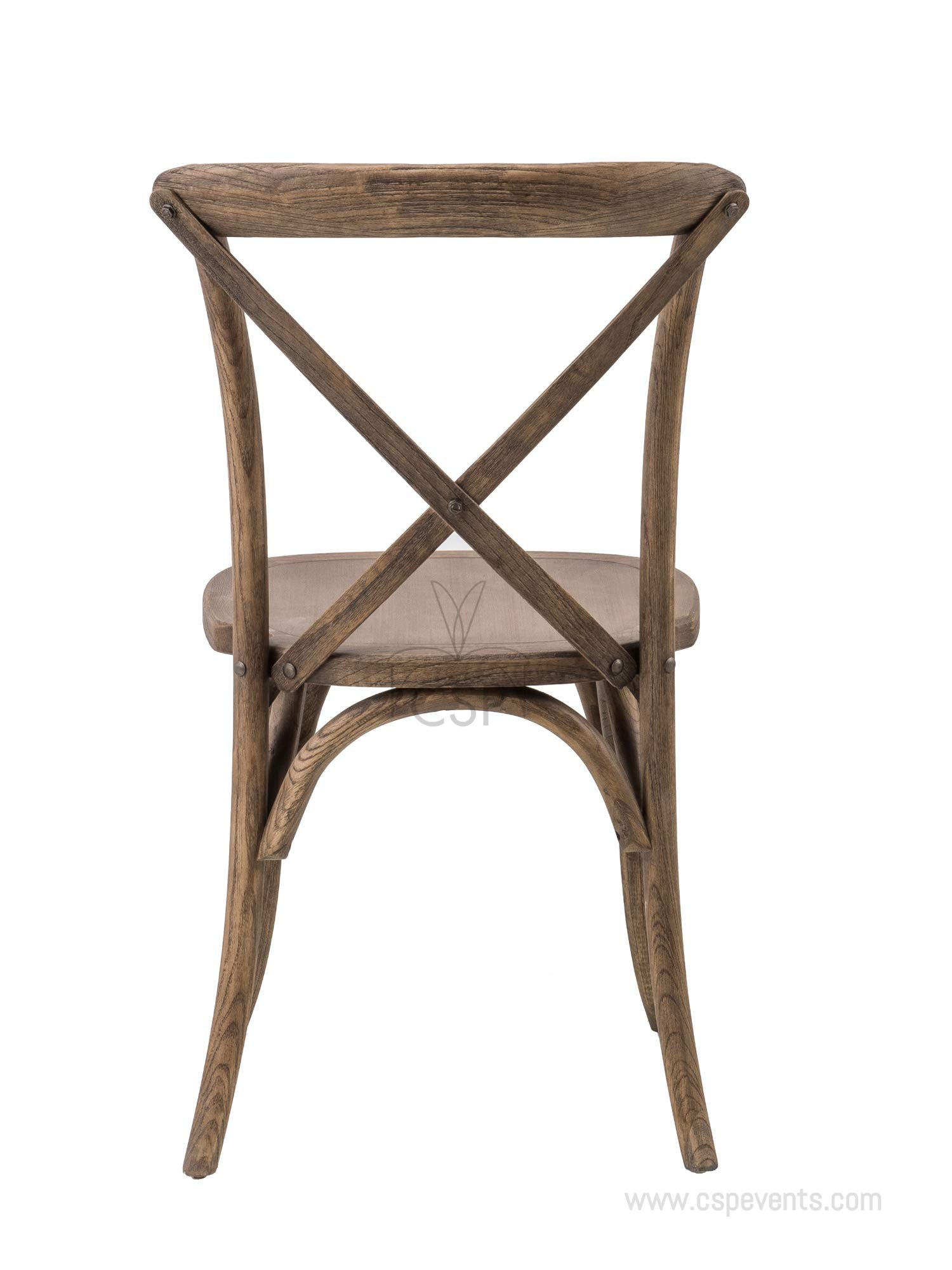 Commercial Seating Products Dark Walnut Crossback Dining Chairs, 1-Pack