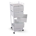 Kitchivo Kitchen Storage Rack | Revolving Vegetable Rack | Square Multipurpose Storage Trolley With Wheels | Metal Fruit Rack (W