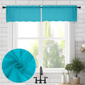Chyhomenyc Sheer Valances for Windows 2 Pieces, 42Wx14L Inches Small Valance for Living Room Bedroom Study Laundry Basement, Rod