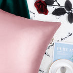 BRAWARM Faux Leather Throw Pillow Cover 16 x 16 Inches Rose Gold Pack of 2