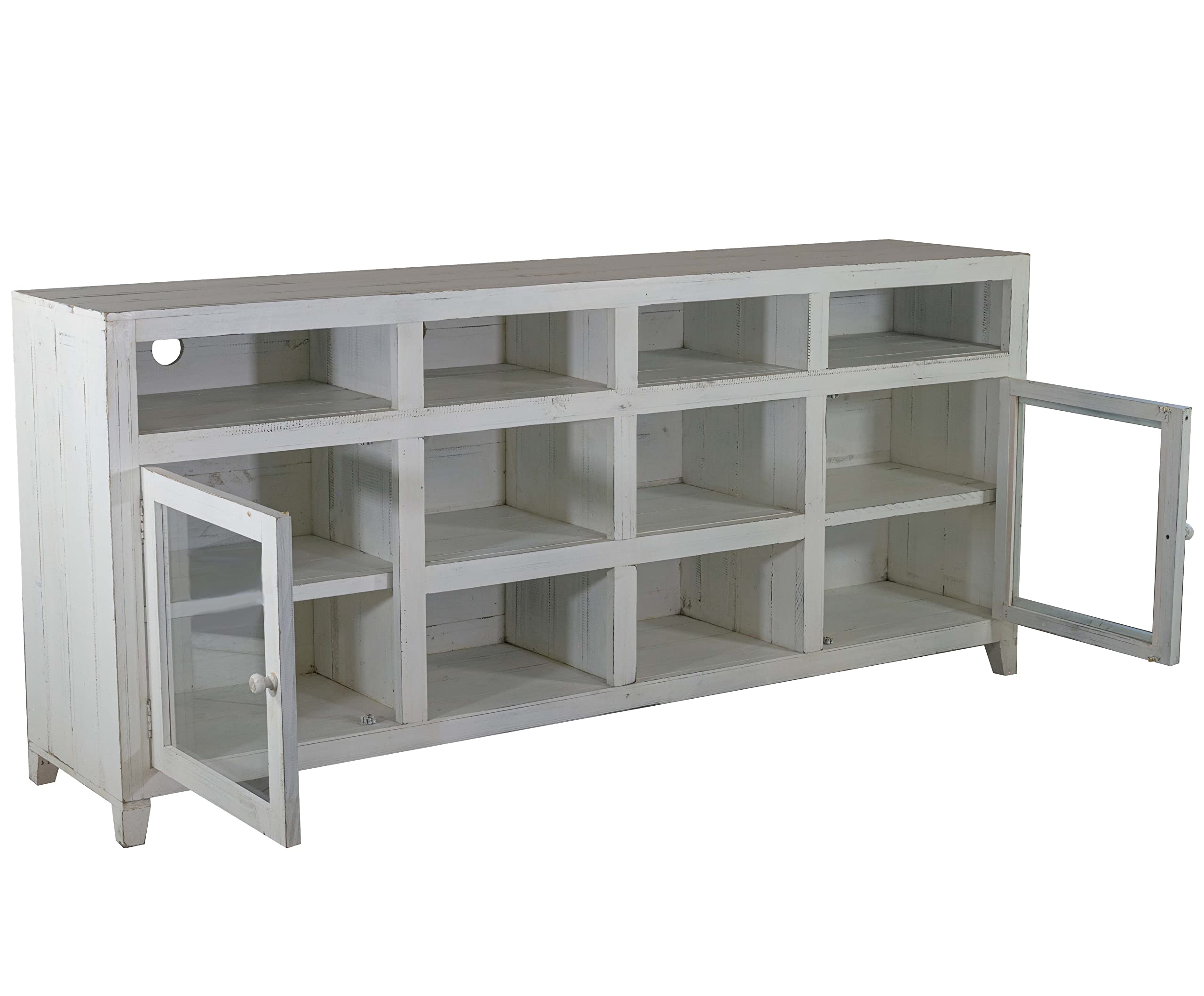 Progressive Furniture Sahara 79 Inch TV Entertainment Console, Winter White