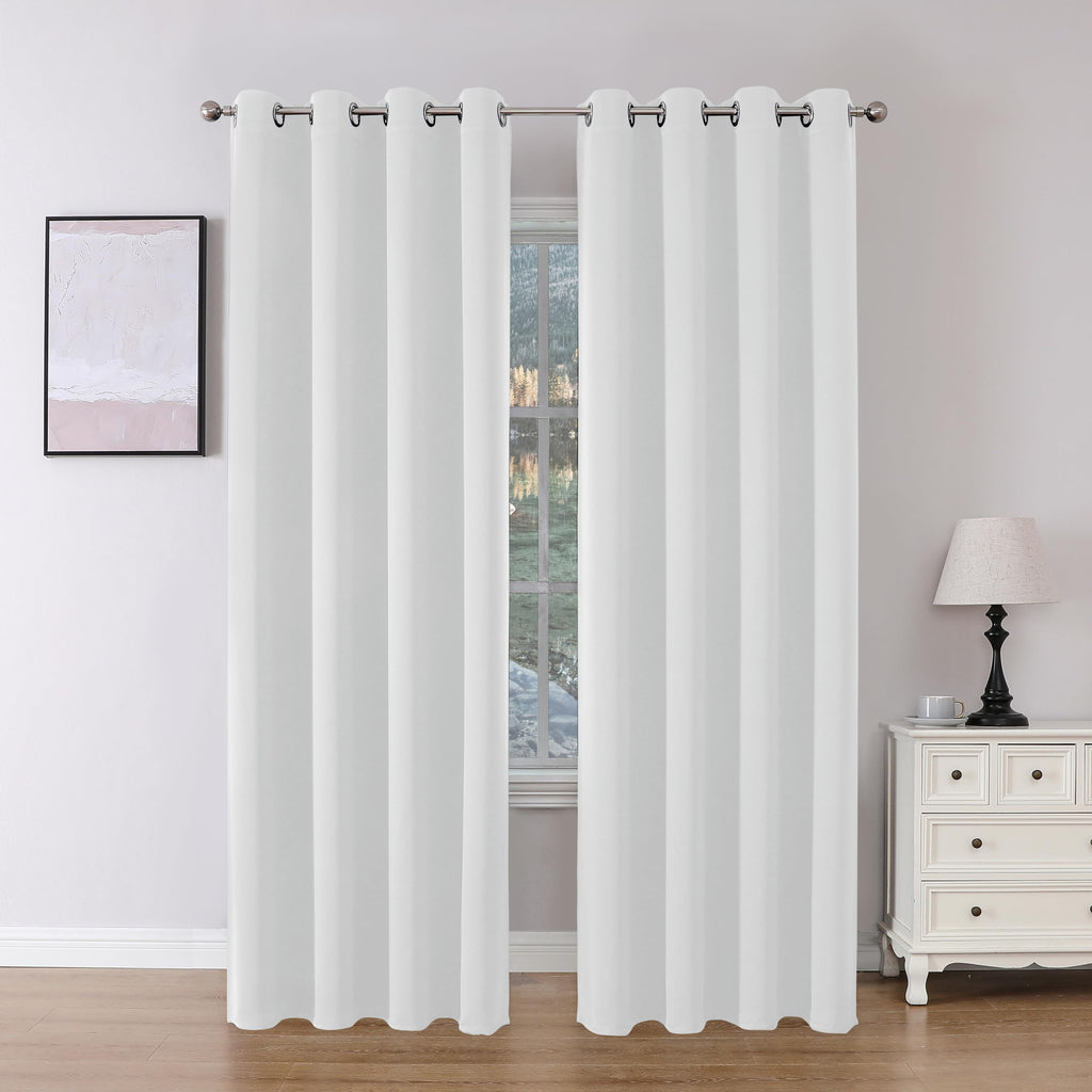 Joydeco Blackout Curtains 95 Inch Length 2 Panels Set, Thermal Insulated 95 Long Curtains& Drapes 2 Burg, Room Darkening Grommet