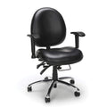 OFM 24/7 Vinyl Office Chair Big & Tall 400lb Max Weight, Adjustable Back & Seat Height, with Wheels, Black
