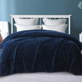 Exclusivo Mezcla Queen Size Flannel Fleece Blanket, 90X90 Inches Leaves Pattern Velvet Plush Bed Blanket, Cozy, Warm, And Lightw