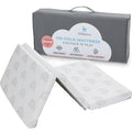 Waterproof Pack and Play Mattress Topper - 38 x 26 | Trifold Style - Breathable Soft Plush Foam - Portable Playard Mattress Topp