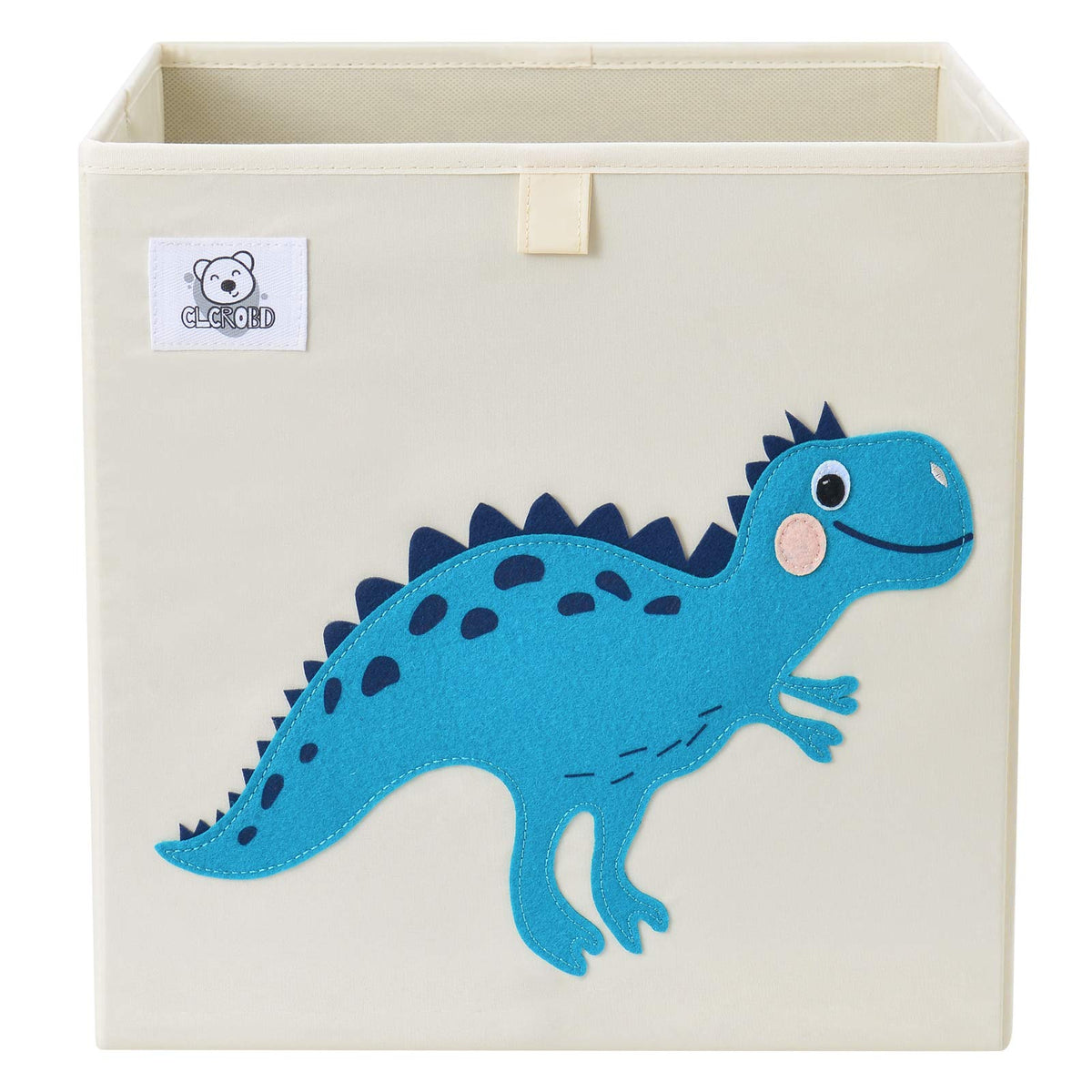 CLCROBD Foldable Animal Cube Storage Bins Fabric Toy Box/Chest/Organizer for Toddler/Kids Nursery, Playroom, 13 inch (Dino T-Rex