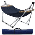 Tranquillo Ultimate Relaxation Portable Hammock Stand, Foldable Hammock Stand With Canvas Hammock, Spreader Bar, Quick Fold Unfo