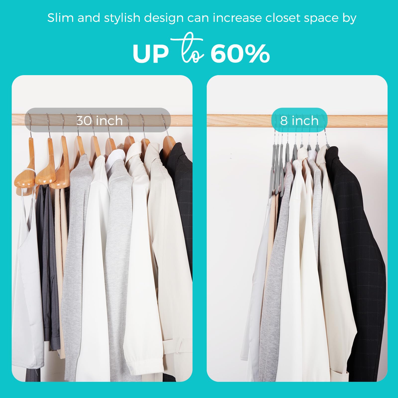House Day Premium Velvet Hangers 50 Pack Non-Slip Flocked Felt Hangers Heavy Duty Durable Coat & Suit Hangers | Vibrant Color Ha