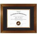 Golden State Art, 11x14 Frame for 8x10 Diploma/Certificate, Dark Gold Color. Includes Black Over Gold Double Mat and Real Glass 