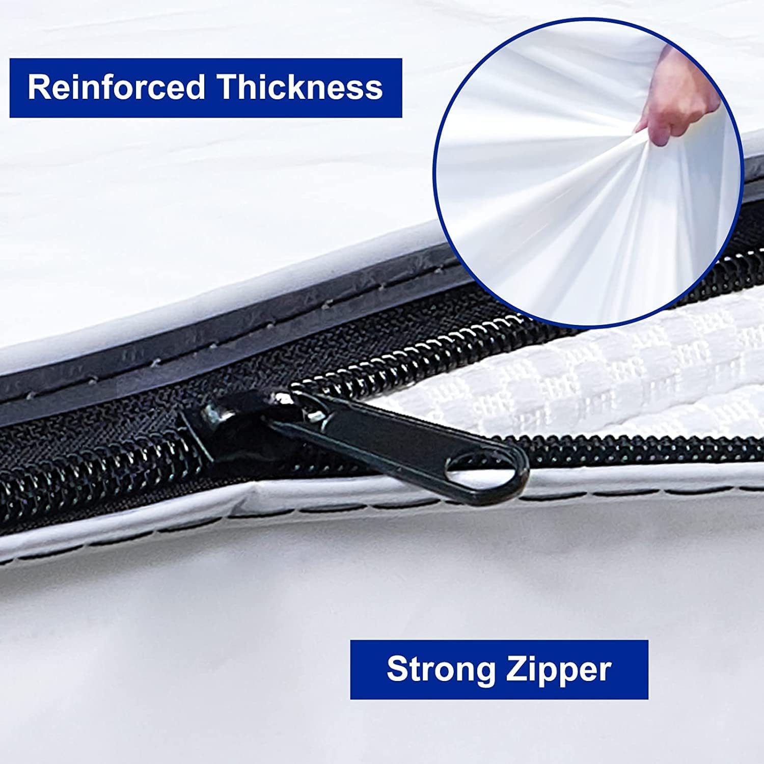 Excibubblebearbb Mattress Bags For Moving And Storage,6 Mil Waterproof Zippered Mattress Protector Bags Of King Size, Extra Thic