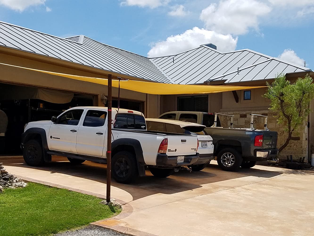 Rectangle Sun Shade Sail Canopy, 16' X 20' Outdoor Shade Cloth Patio Cover - Sunshade Sails Awning Shelter For Deck Garden Lawn