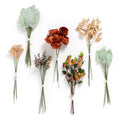 Ling's Moment Artificial Greenery Stems Box Set, 53pcs with 7 Kinds of Faux Greenery Picks for DIY Bridal Bouquets Wedding Flora