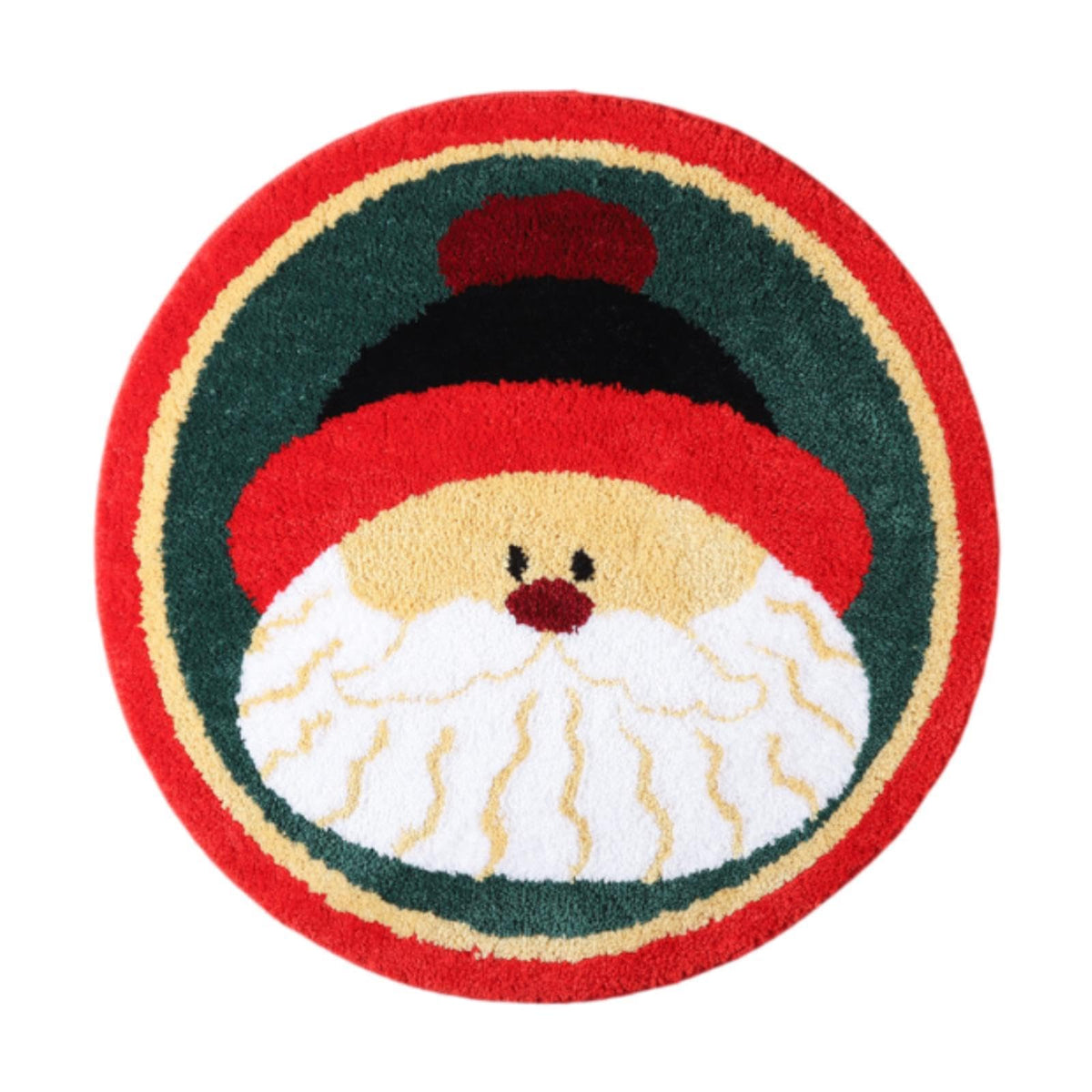 CALANDIS?Santa Claus Round Doormat Bathroom Floor Mat Rug for Kitchen Tub Bath Vanity | Bathmats Rugs & Toilet Covers | Bath
