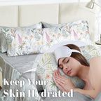 Exq Home Satin Body Pillowcase For Hair And Skin- Multicolor Printed Flower Silk Long Pillowcase 20X54 Inches - Satin Pillow Cas