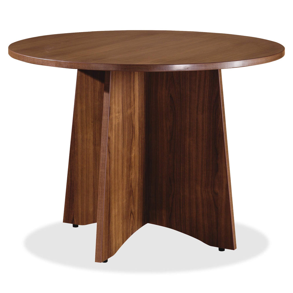 Lorell Essentials Series Walnut Laminate Round Table