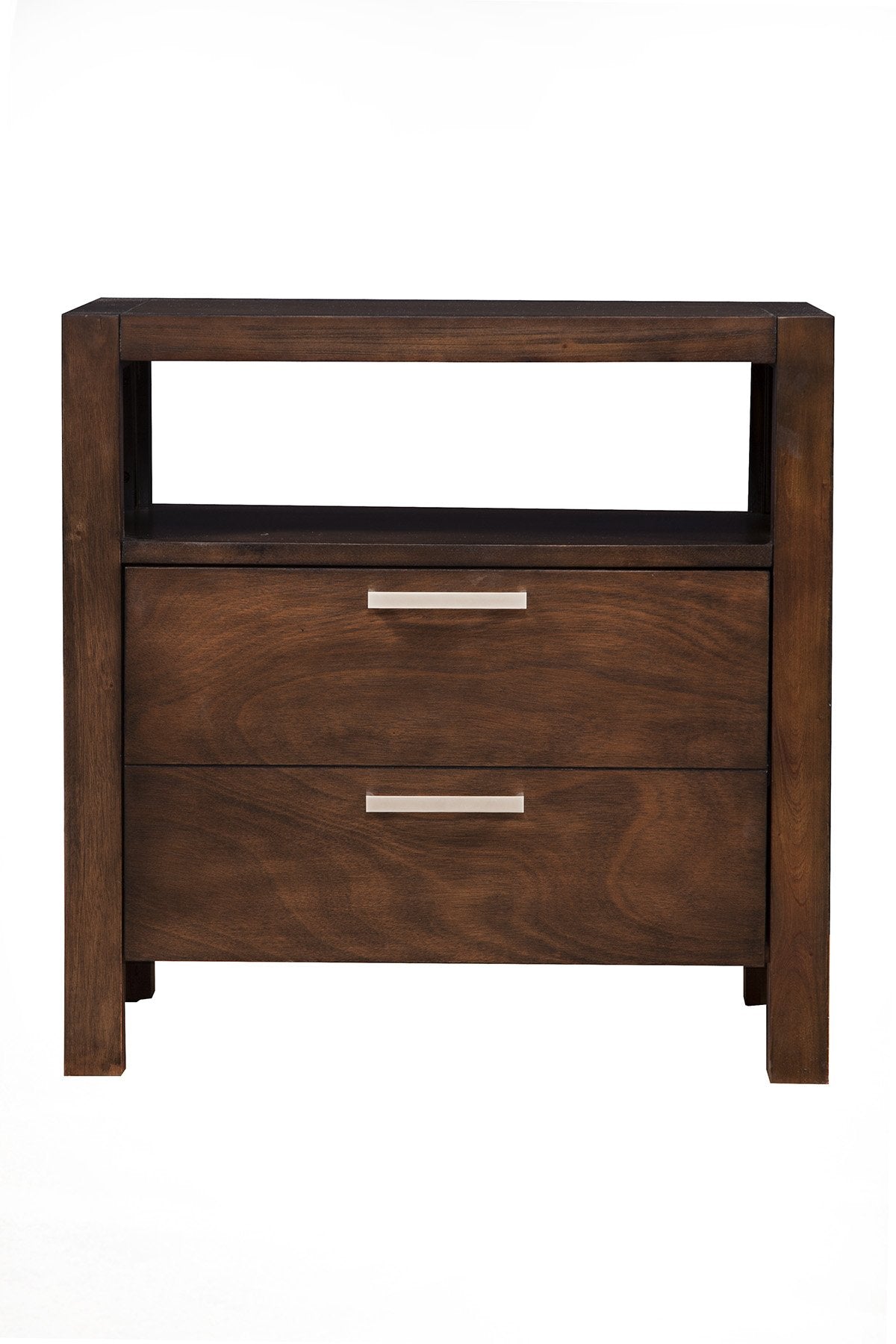 Alpine Furniture Austin Nightstand With Drawer And Shelf, 1