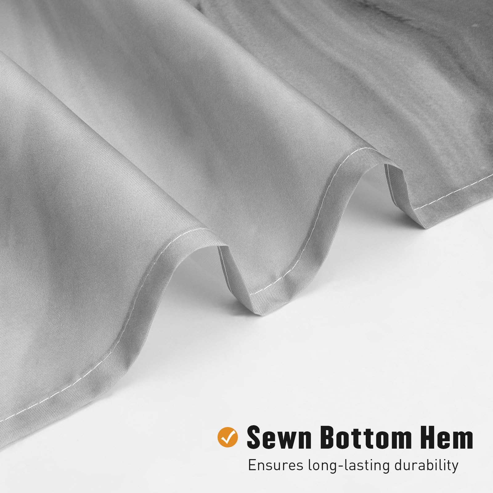 Mitovilla Grey Marble Extra Long Shower Curtain Set 72 X 84, Modern Ombre 84 Inch Xl Shower Curtains For Chic Bathroom Decor, Ab