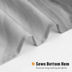 Mitovilla Grey Marble Small Stall Shower Curtain 36 X 72, Abstract Ombre Half Size Narrow Shower Curtain Set, 36 Inch Modern Fab