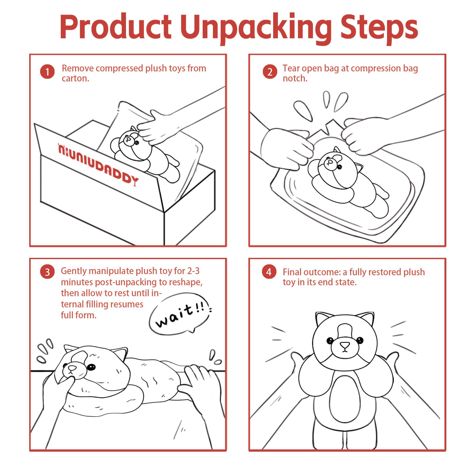 Niuniu Daddy 20' | 3.3 Pound Weighted Bear Stuffed Animals For Adults Kids, Giant Large Teddy Bear Plush Toy, Cute Brown Bear B