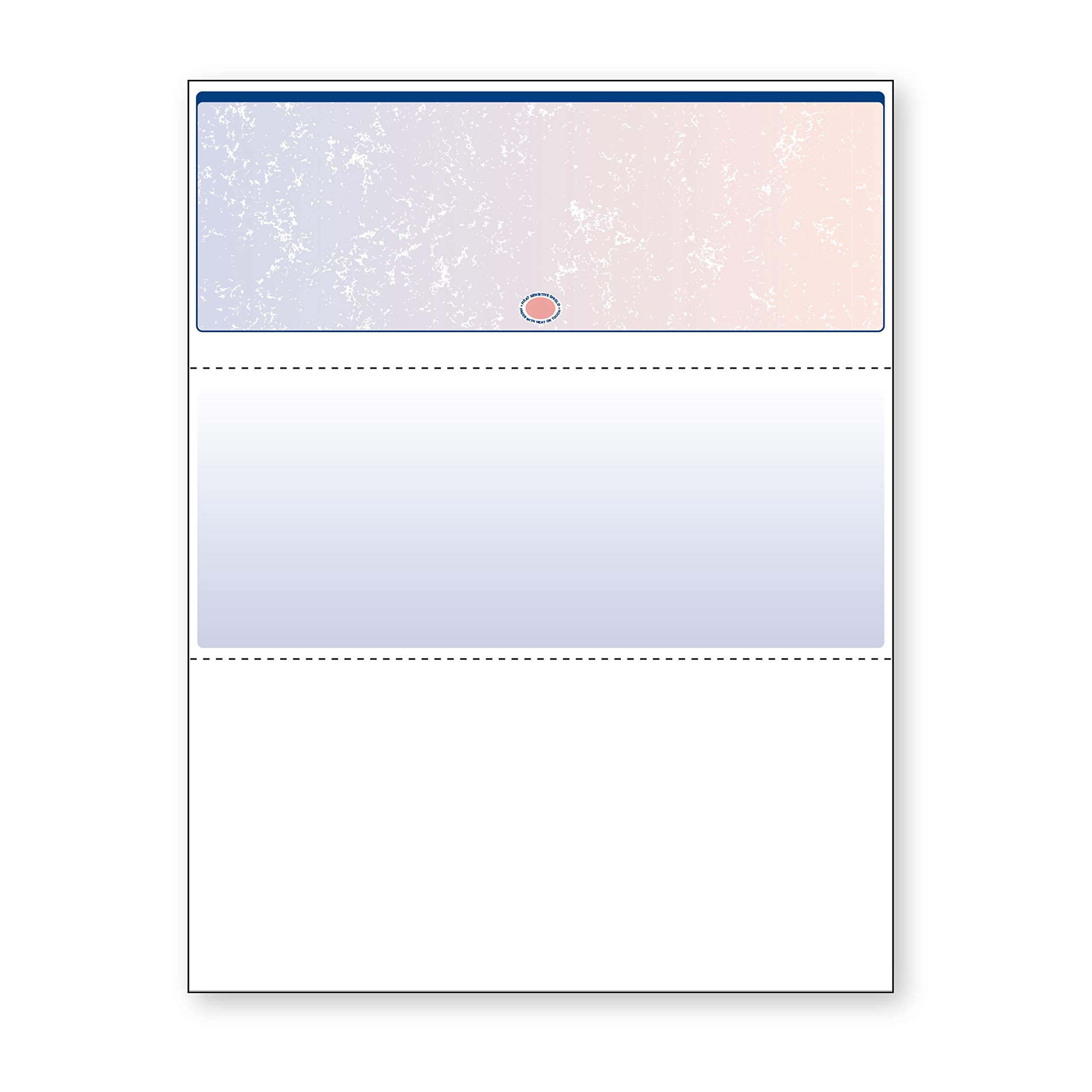 Docugard Blue/Red Prismatic Top Check, 8.5 X 11 Inches, 24 Lb, 500 Sheets, 1 Check Per Sheet (04532)