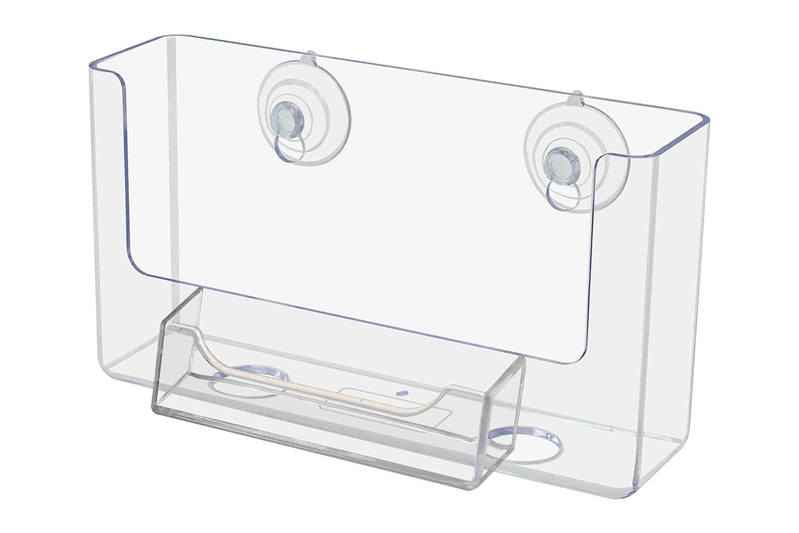 Marketing Holders 24 Pack Postcard Holder With Suction Cups Holds 6 Inch Wide Printed Materials Advertisements Booklets And 3.5'