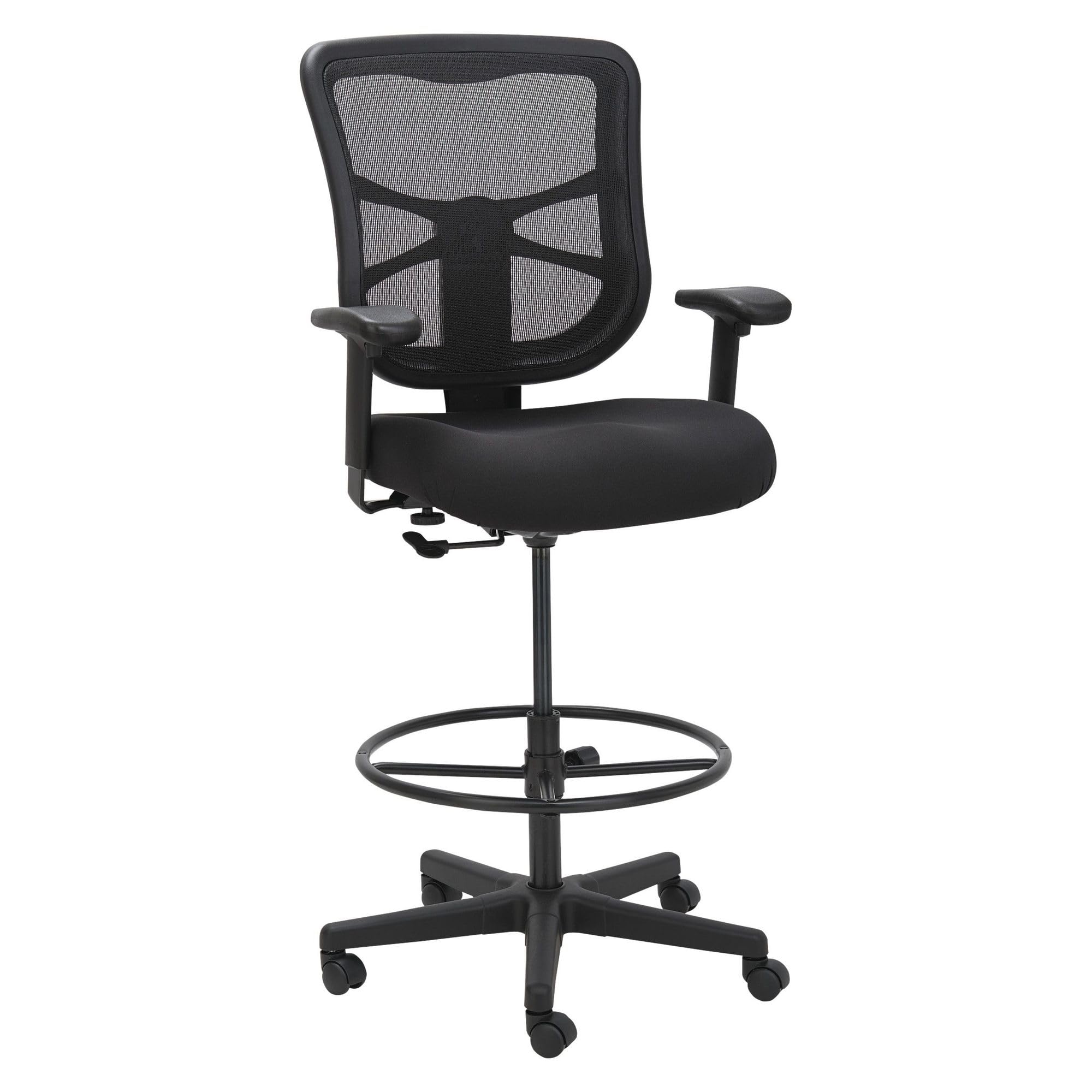 Alera ALEEL4614 Elusion Series Mesh Stool with 22.6 in. to 31.6 in. Seat Height - Black