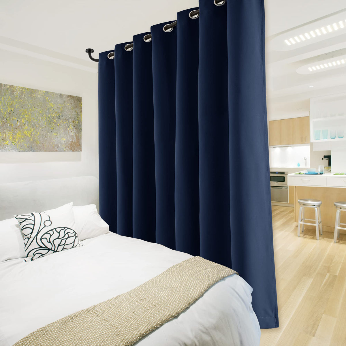 Nicetown Warm Curtain For Winter, 100% Blackout Patio Sliding Door Wide Lined Drape, Keep Warm Drapery, Sliding Glass Door Panel