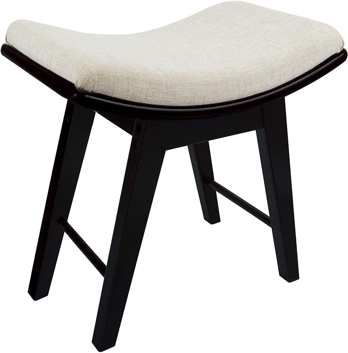 Urforestic Vanity Stool, Modern Makeup Dressing Stool With Concave Seat Surface,Capacity 300Lb, Easy Assembly (Brown)