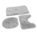 SMASOLO Grey Slip Floor Mat Toilet Lid Cover Easy Clean Lightweight Toilet Accessory