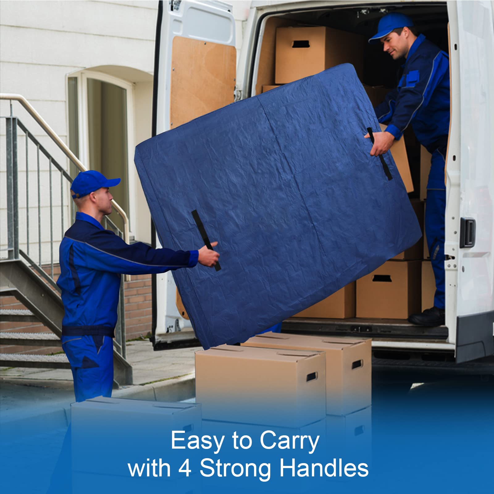 Coldwind Mattress Bags For Moving And Storage,Waterproof Mattress Cover For Moving With Heavy Duty Handles, Strong Zipper, Reusa