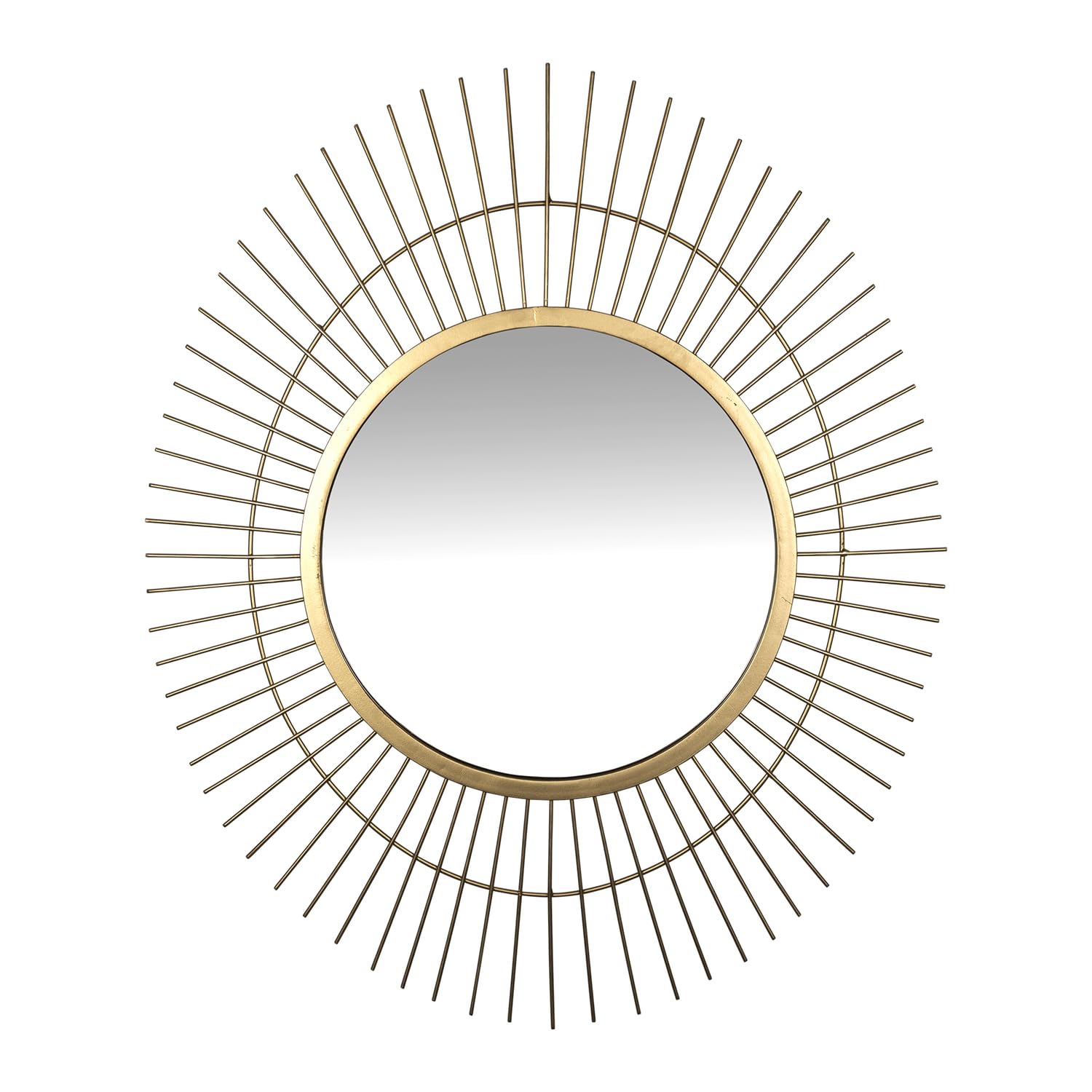 Stratton Home Decor Nora Modern And Contemporary Metal Wall Mirror In Gold