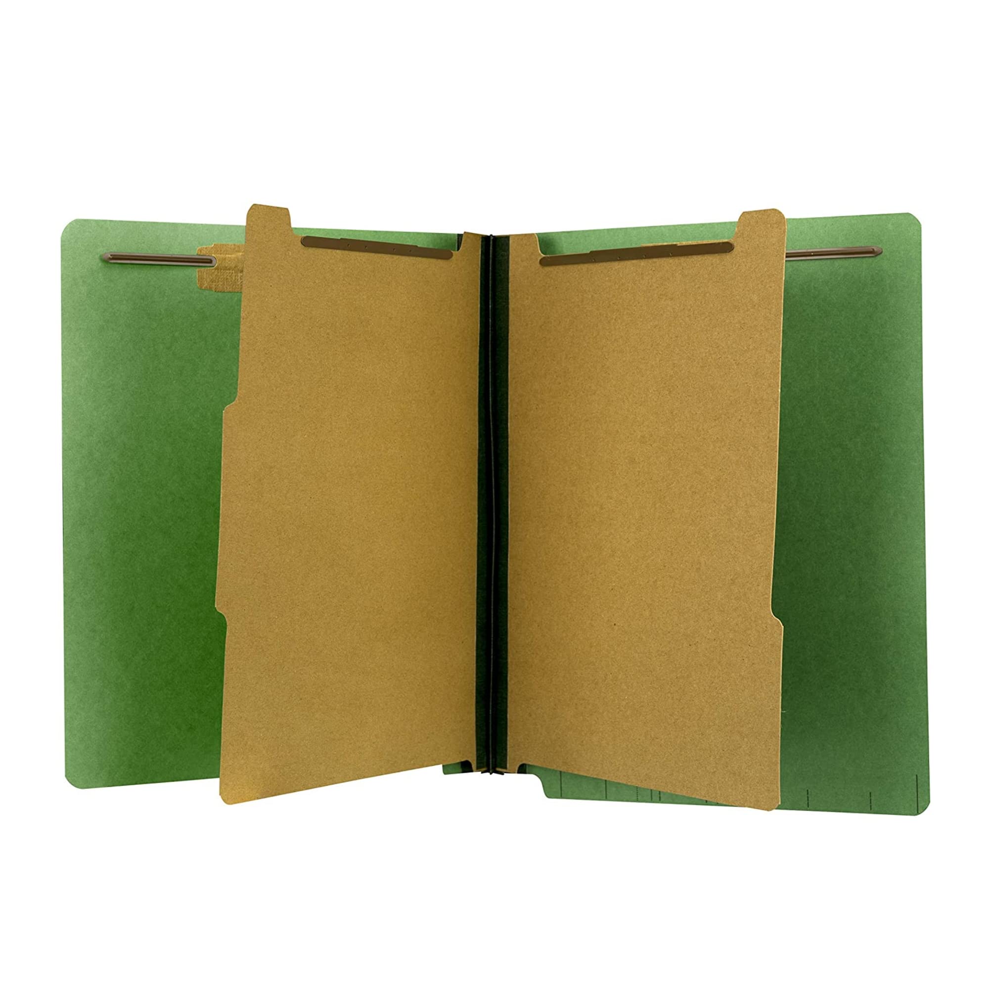 The File King Two Divider Pressboard Classification Blue File Folder - Letter Size | Box Of 10 | End Tab | 2    Expansion | Six