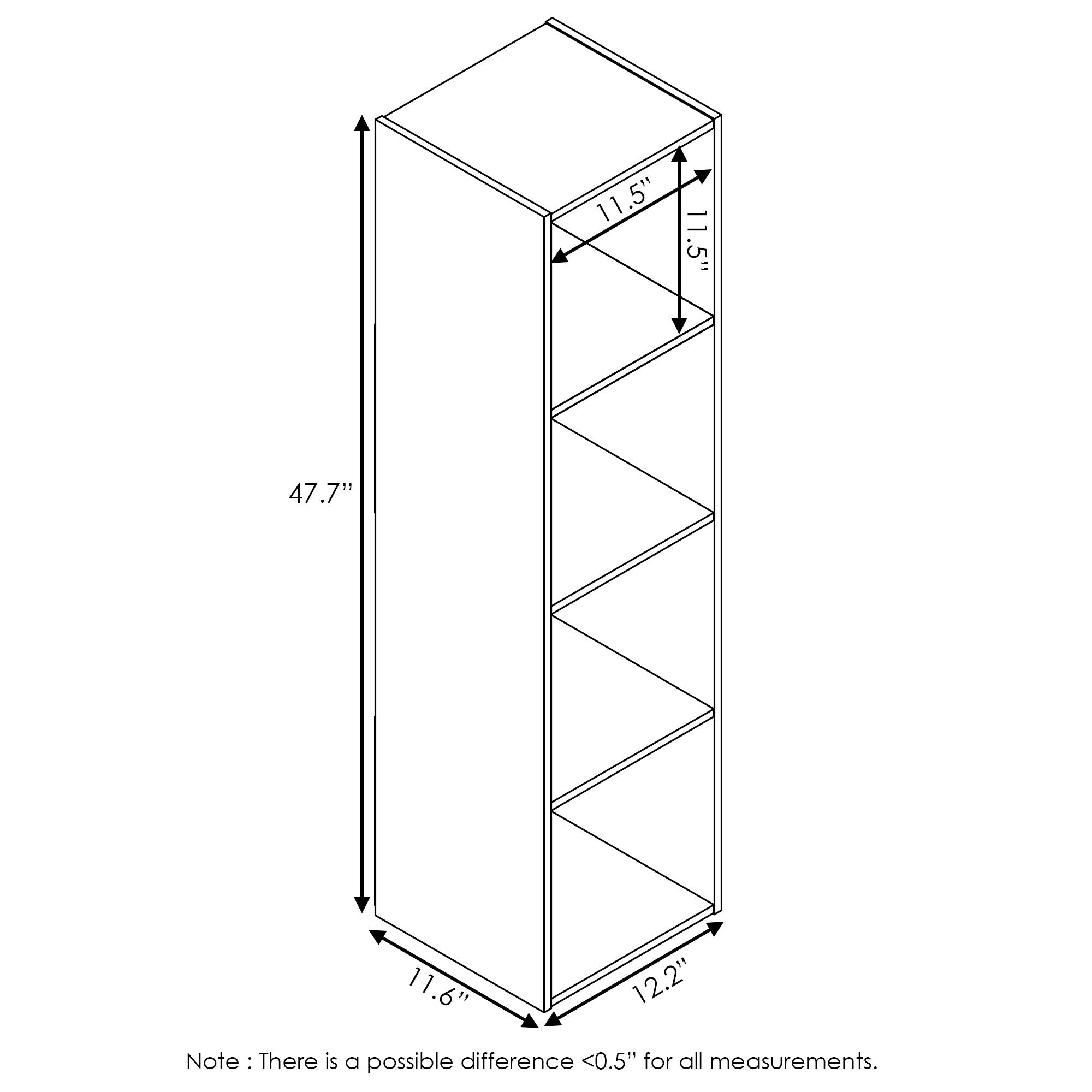 Furinno Pelli Cubic Storage Cabinet, 4x1, Espresso