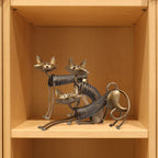 Too-Arts Metal Sculpture Iron Art Cat Spring Handicraft Crafting Home Decoration Furnishing Craft
