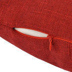 Rainroad Red Decorative Throw Pillow Cover For Sofa Couch Bedroom Car Cotton Linen Pillow Case Cushion Cover Set Of 2,18X18Inch
