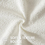 Miulee Set Of 2 Decorative Couch Pillow Covers 20X20 Inch White Neutral Throw Pillows Textured Boucle Accent Solid Cushion Pillowcase Spring Cozy Soft Chair Sofa Bedroom Livingroom Home Decor