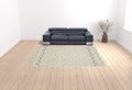 HomeRoots 512783 8 x 10 ft. Ivory & Black Wool Geometric Hand Tufted Handmade Stain Resistant Rectangle Area Rug