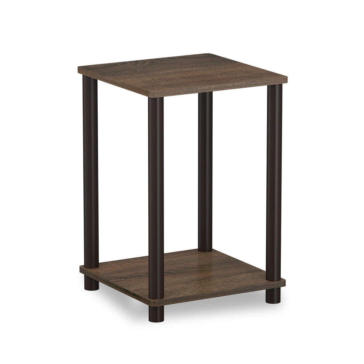 Furinno Turn-N-Tube Haydn End Table, 1-Pack, Walnut/Brown