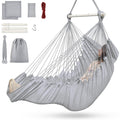 Outerman Hammock Chair, Hanging Chair With 3 Cushions And Foot Rest Support, Sturdy Metal Spreader Bar Max 440 Lbs, Swing Chair